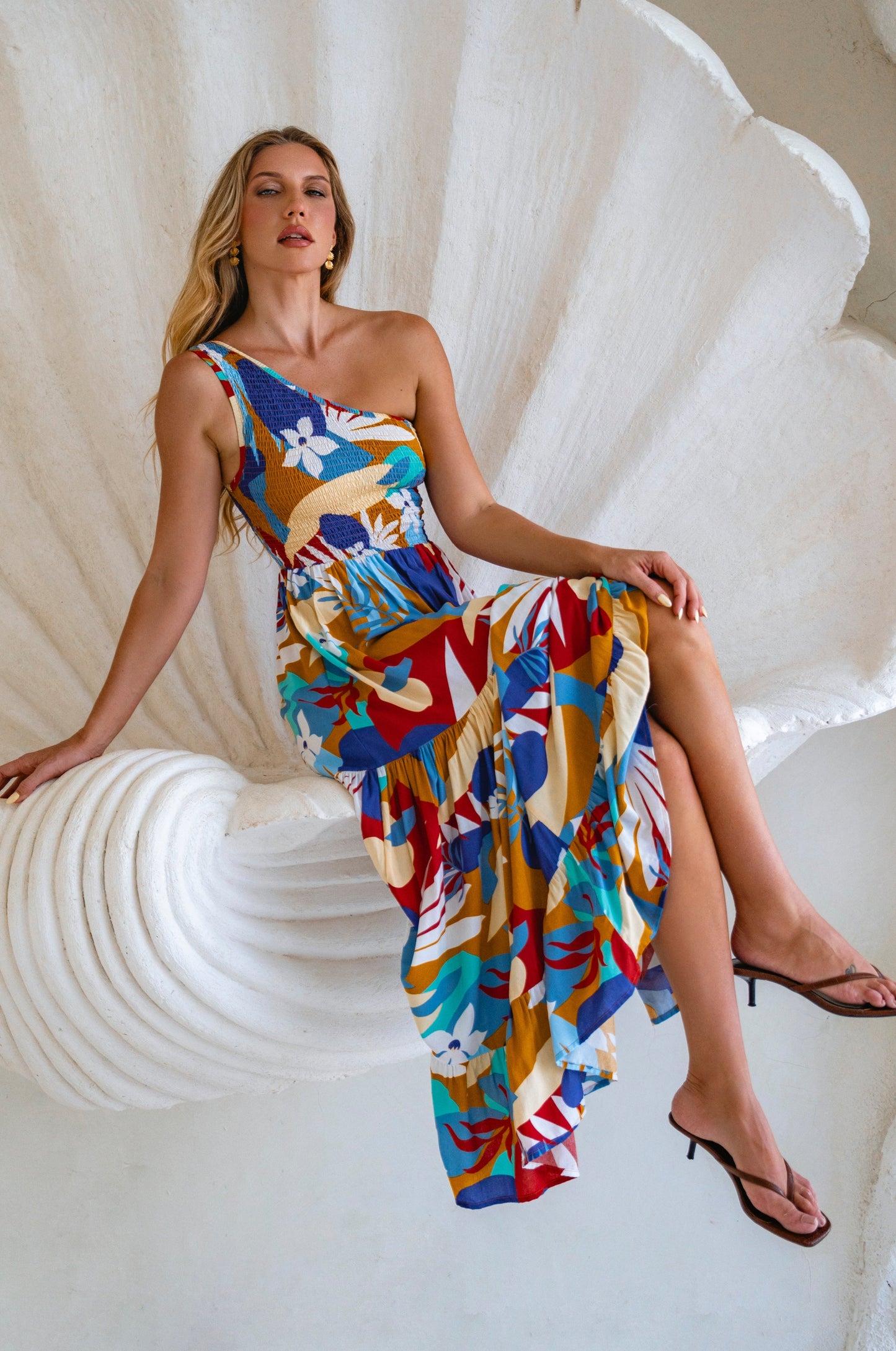 Cassandra One Shoulder Maxi Dress