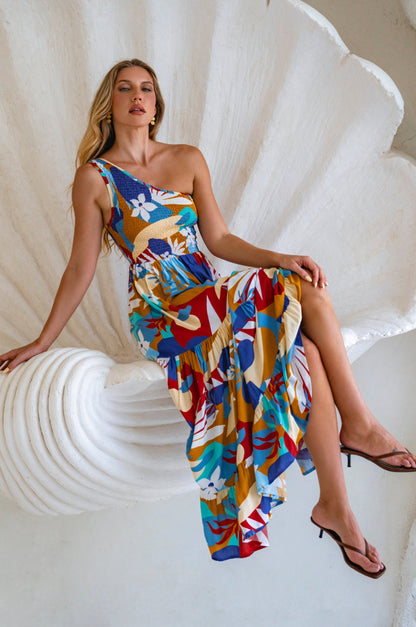 Cassandra One Shoulder Maxi Dress