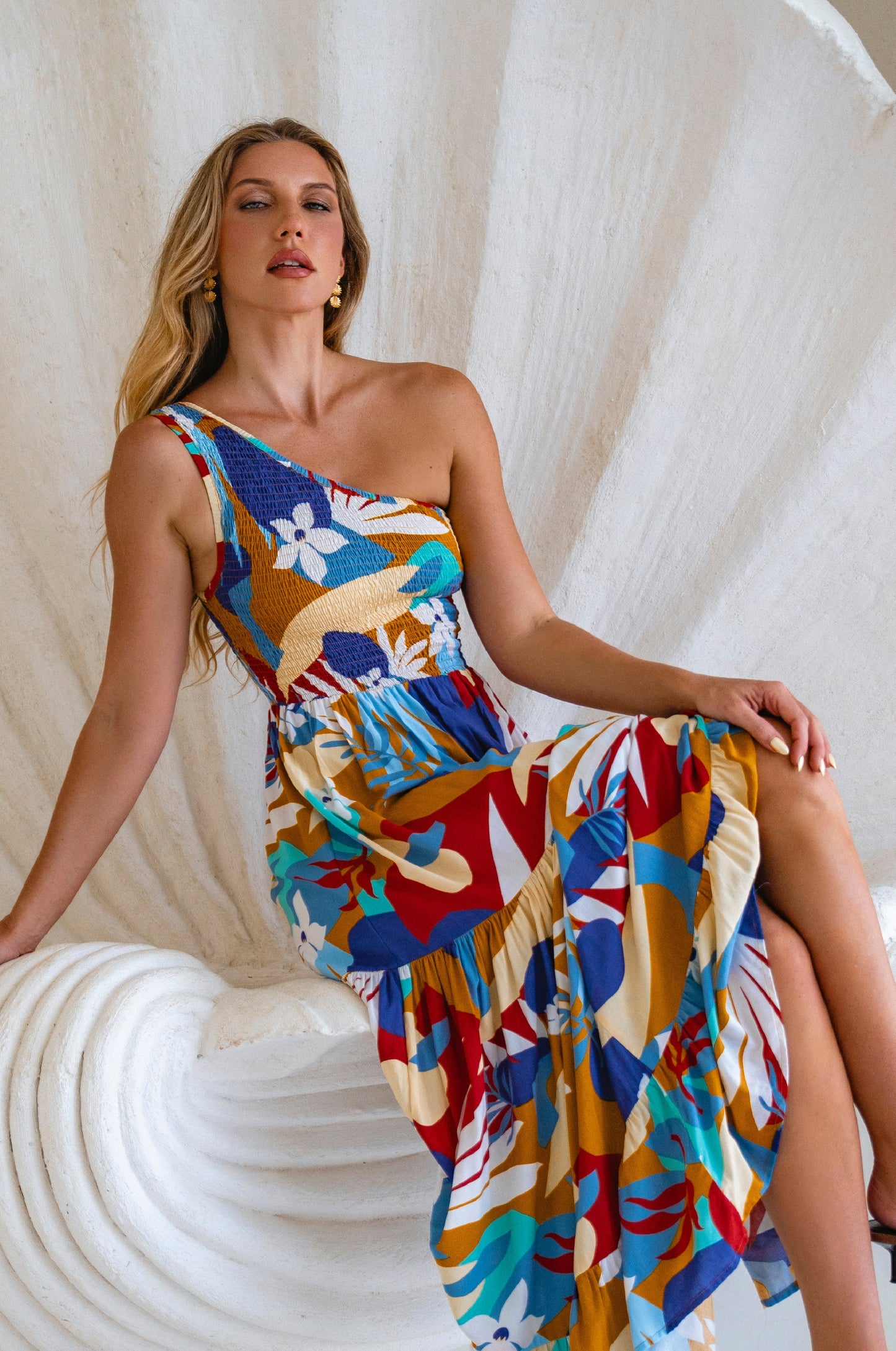 Cassandra One Shoulder Maxi Dress