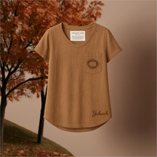 Crowned Heirs Linen T-Shirt Brown