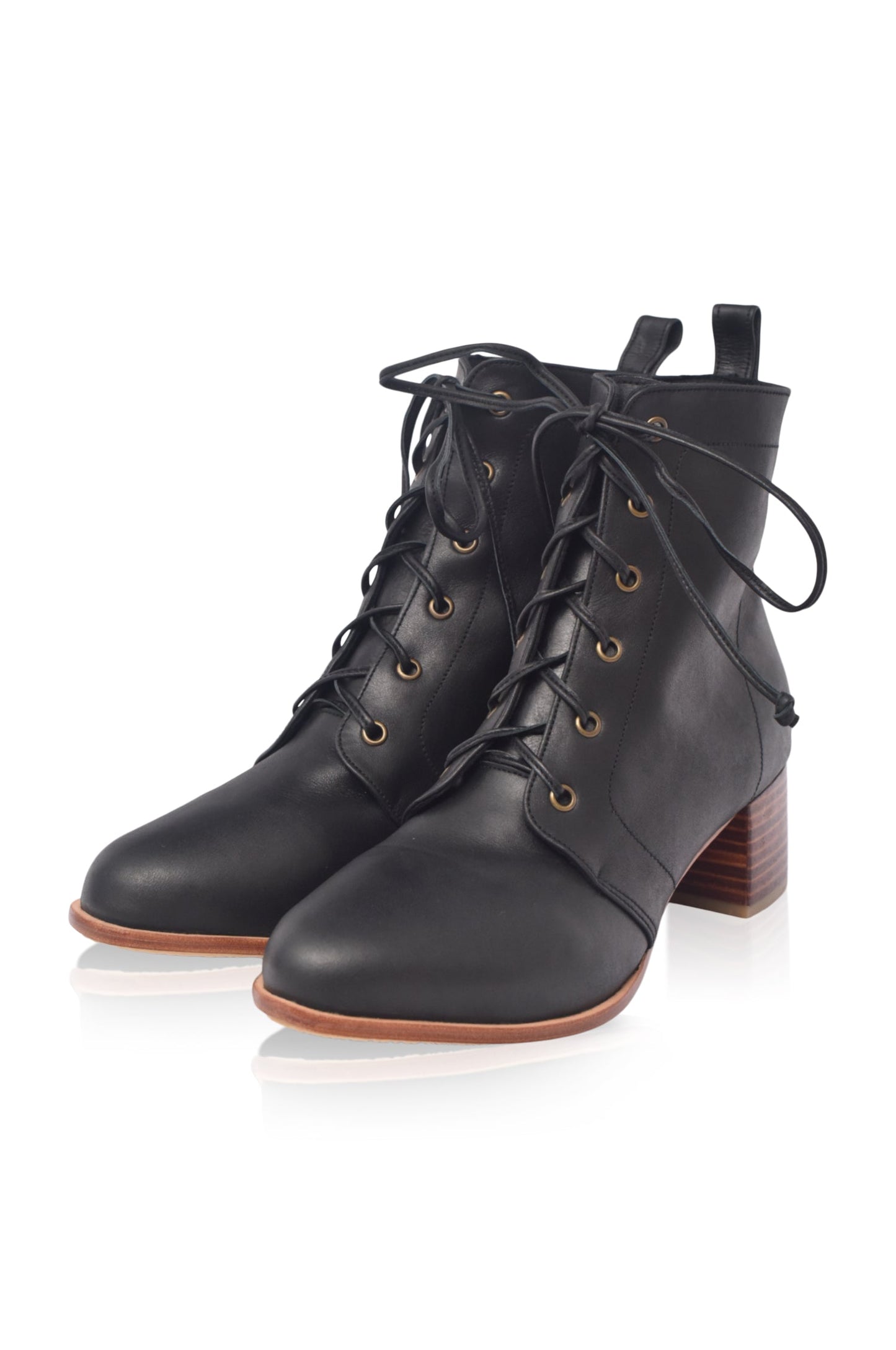 Giselle Leather Heel Booties