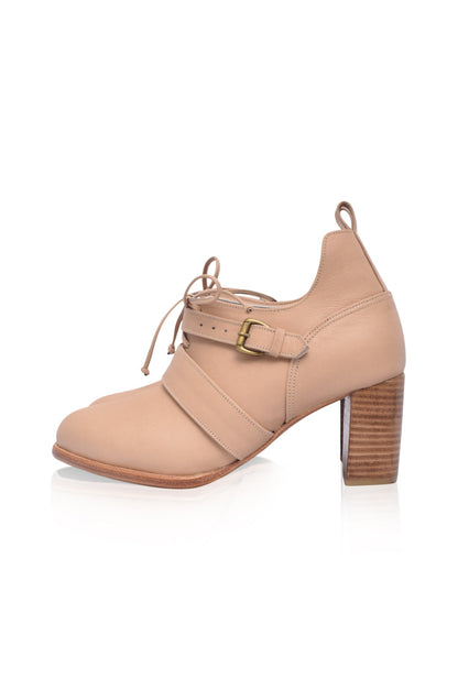 Josephine Lace up Leather Heels