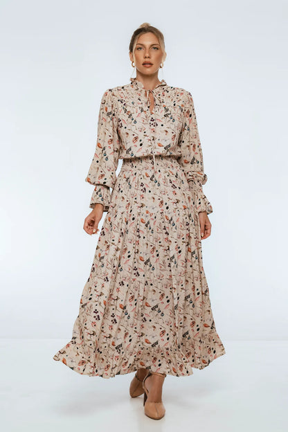 White Lotus Ruffled Maxi Dress