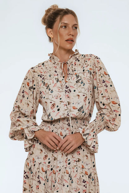 White Lotus Ruffled Maxi Dress