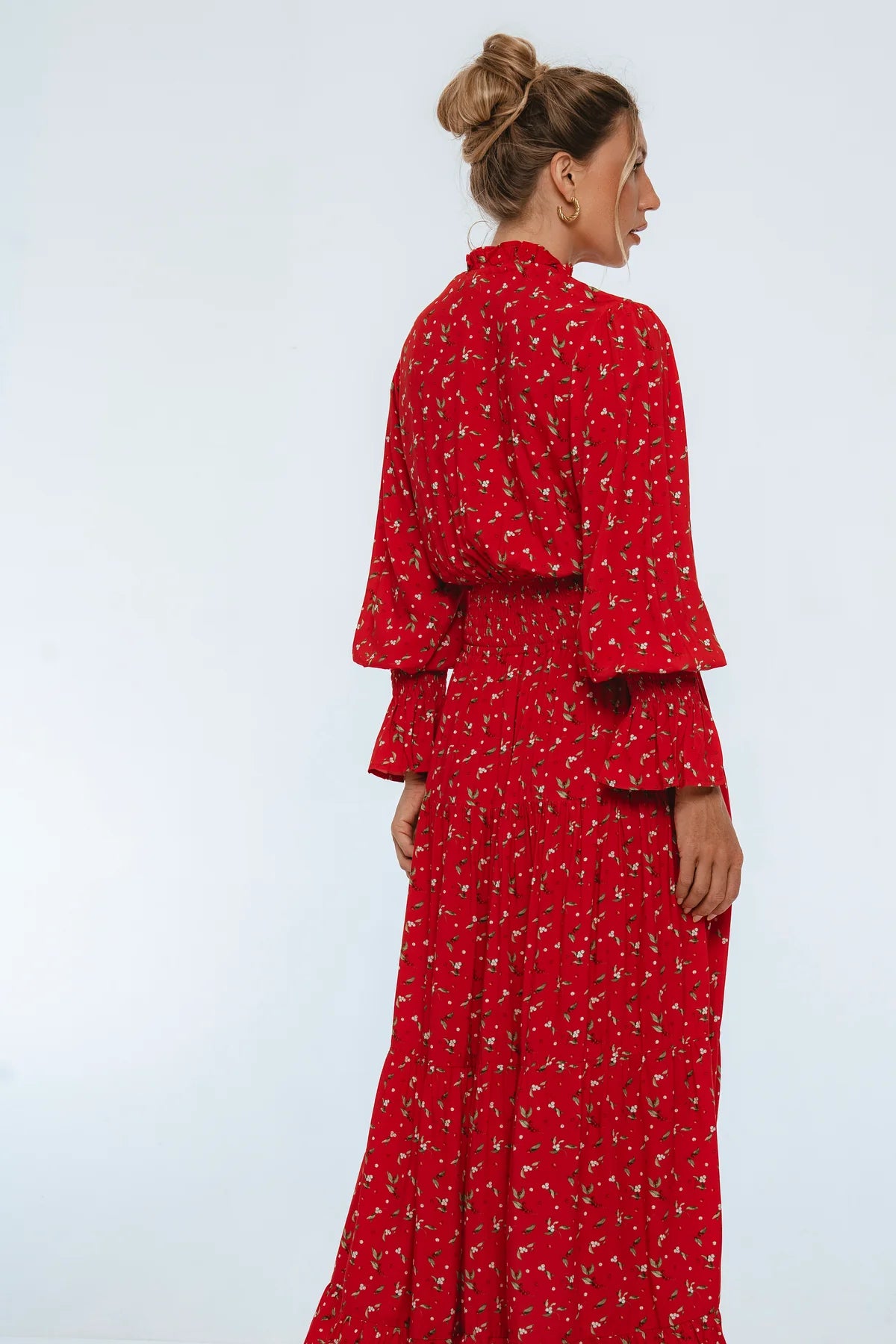 White Lotus Ruffled Maxi Dress