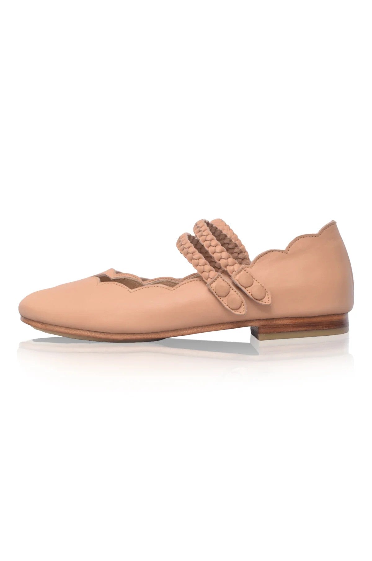 Prima Scalloped Ballet Flats