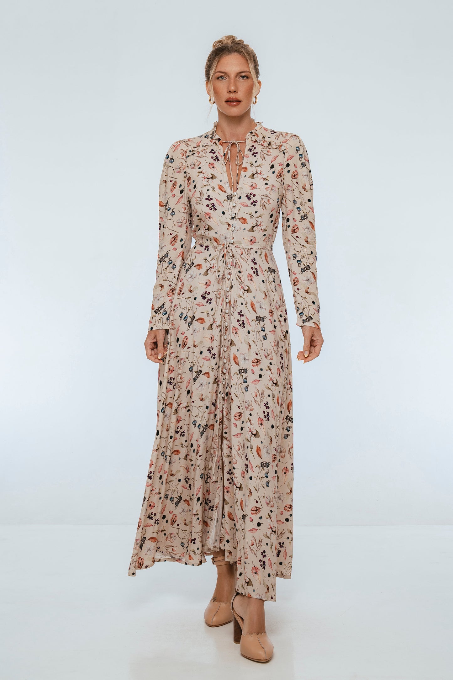 Poeme Long Sleeve Maxi Dress