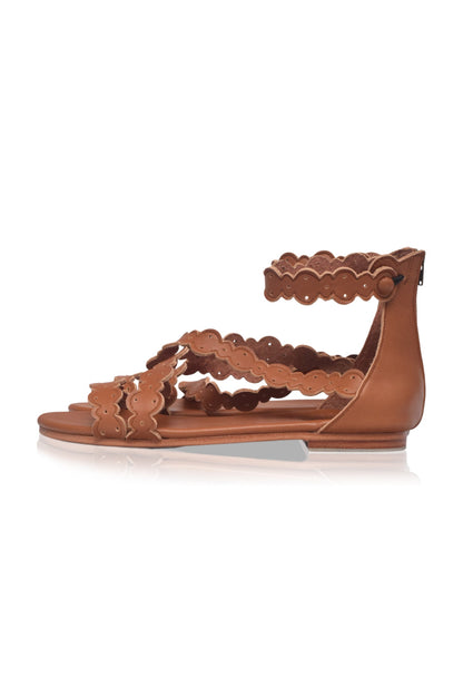 Salty Sea Criss Cross Leather Sandals