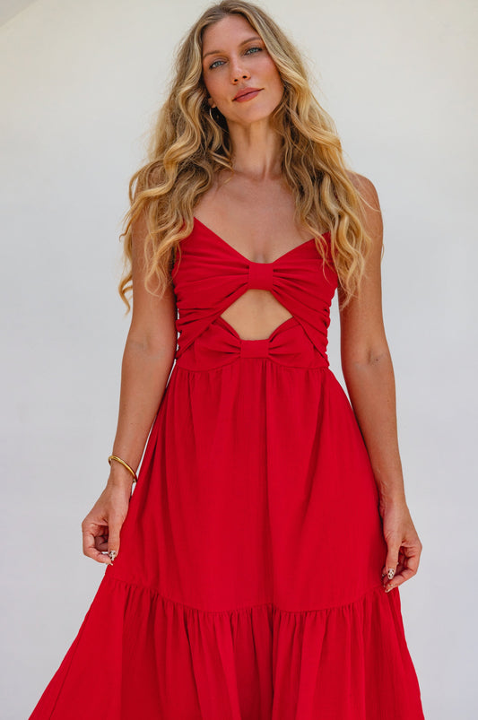 Sun Island Strappy Midi Dress