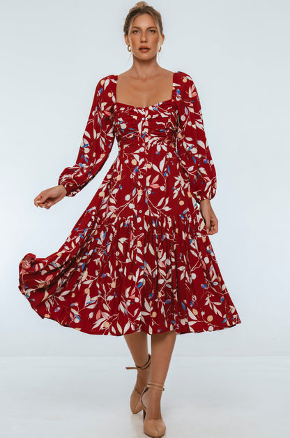 Verona Long Sleeve Midi Dress