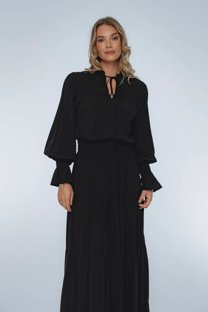 White Lotus Ruffled Maxi Dress