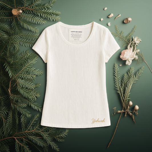Crowned Heirs Linen T-Shirt White